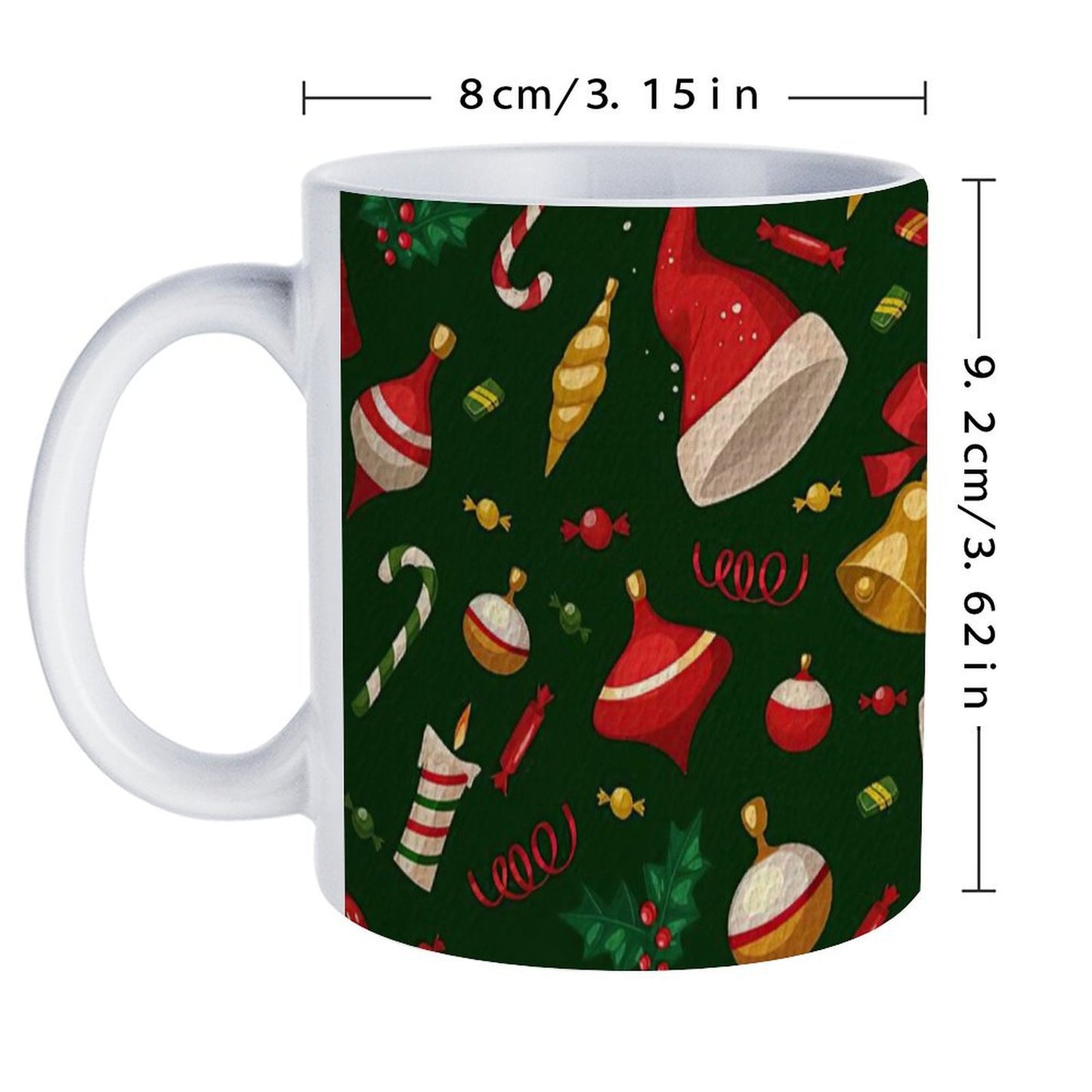 POD US Local White mug with full print, Christmas Sock 0086