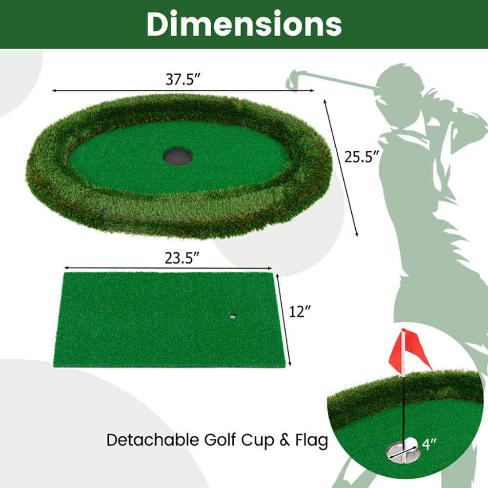 US Local Floating Golf Green Oval Floating Chipping For Pool