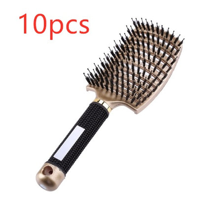 US Local Hairbrush Anti Klit Brushy Haarborstel Women Detangler Hair Brush Bristle Nylon Scalp Massage  Teaser Hair Brush Comb