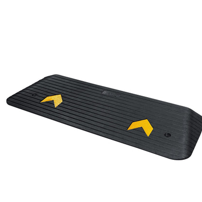 US Local VEVOR Upgraded Rubber Threshold Ramp,Rise Wheelchair Ramp Doorway, Natural Curb Ramp Rated 33069Lbs Load Capacity, Non-Slip Textured Surface Rubber Curb Ramp For Wheelchair And Scooter Black