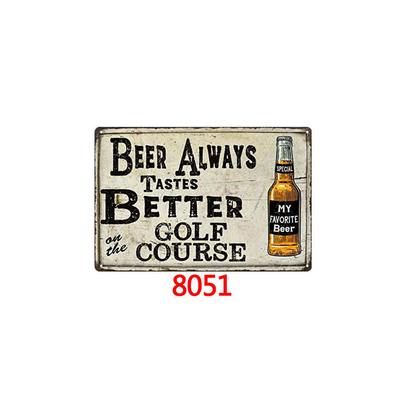 US Local Tin Painting Bar Clothing Store Home Wall Decoration