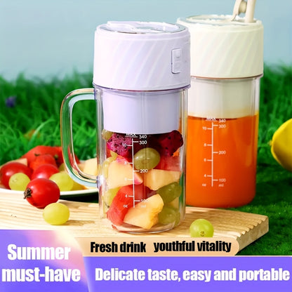 US Local Portable Blender Rechargeable Blender Travel Cup With Lid And Straw, Ideal For Making Milkshakes, Smoothies, And Juices, Mini Blender Suitable For Outdoor Sports, Home Use, And Travel