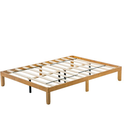 US Local Ueen Size Wood Platform Bed Frame,No Box Spring Needed,Strong Wood Slat Support, Easy Assembly