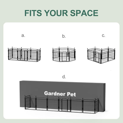 US Local Gardner Pet Dog Fence Indoor And Outdoor Small And Medium Dog Foldable With Gravity Automatic Lock Pet Activity Fence