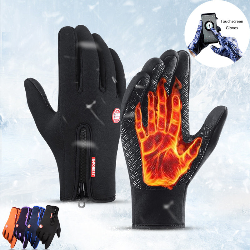 US Local Winter Gloves Touch Screen Riding Motorcycle Sliding Waterproof Sports Gloves With Fleece