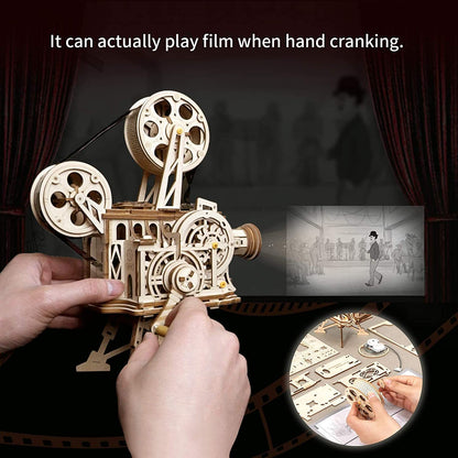 US Local ROKR 3D Wooden Puzzles Vitascope Mechanical Building Kits Movie Projector Toys