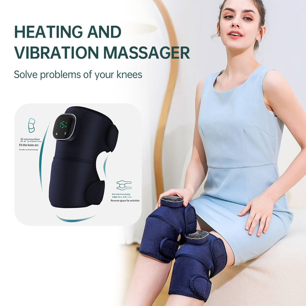 US Local YM-K16 Smart Knee Massager With Heat Therapy - 3 Vibration Modes & Portable Design For Pain Relief   Single Item