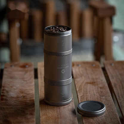 CC-50-H Coffee Pot Outdoor Aluminum Alloy Layered Coffee Bean Storage Tank