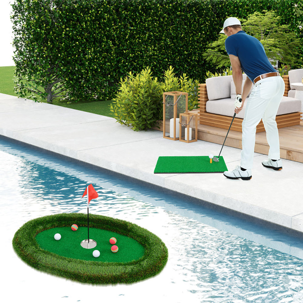 US Local Floating Golf Green Oval Floating Chipping For Pool