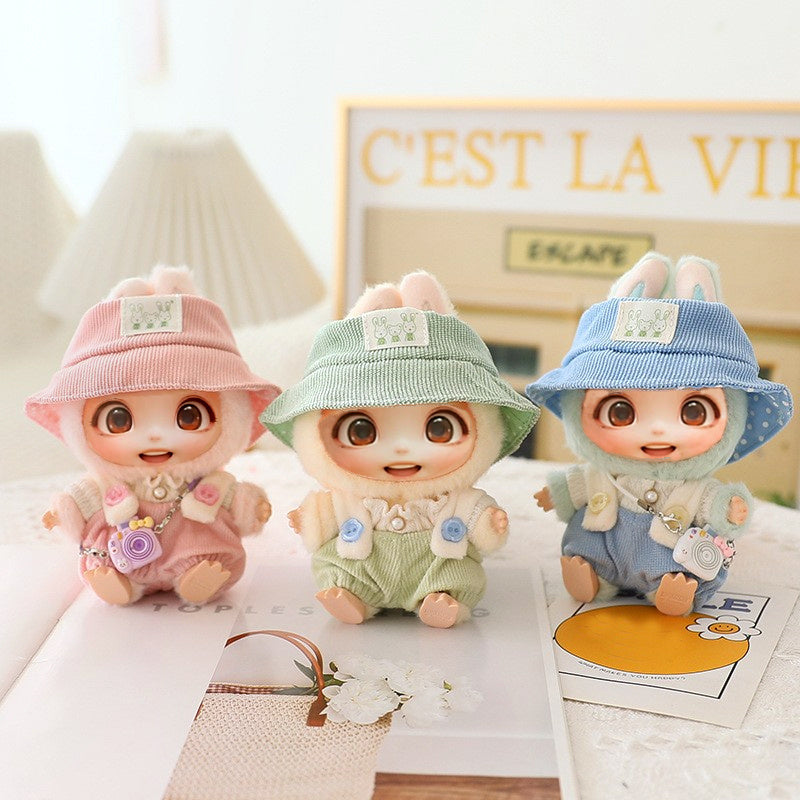US Local 5PCS-Set Cute Hat Shoes Doll Clothes Outfit Set For LABUBU 15CM-17CM Doll, Adorable Dress Up Accessories For Doll - Dolls Not Included