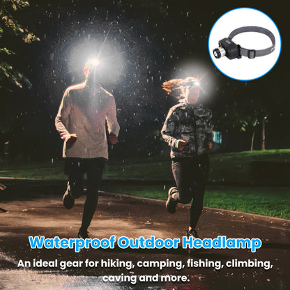US Local 1Pc Motion Sensor LED Headlamp Zoomable Headlamp Flashlight Waterproof Outdoor Emergency Headlight With 3 Lighting Modes