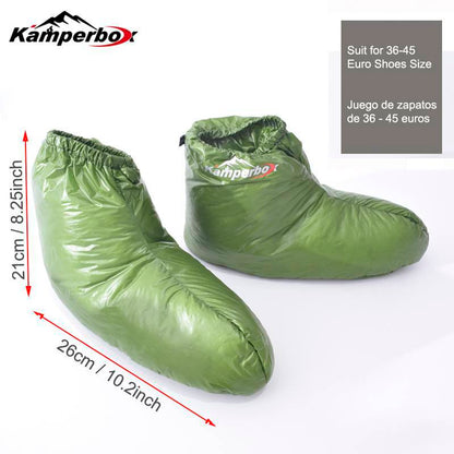 US Local Kamperbox Down Socks Camping Down Boots Sleeping Bags Camping Down Socks