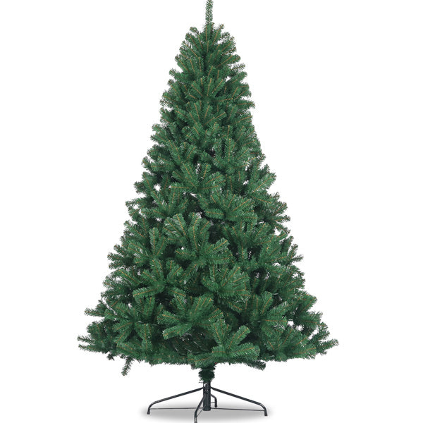 US Local 6-foot Artificial Christmas Tree, PVC Fir Tree, Foldable Metal Bracket