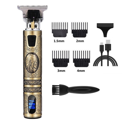 US Local Beard Trimmer Hair Clippers Cordless Hair Cutting Kit Barber Shaving Machine For Men USB Rechargeable