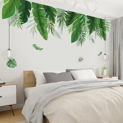 US Local Wall Stickers Nordic  Green Plants Ins Wind