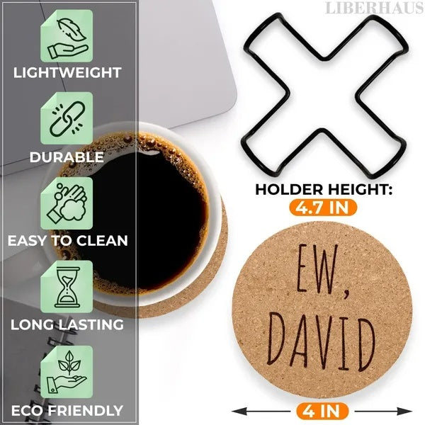 US Local Cork Coasters For Drinks Coasters Set Of 6 With Holder Funny Coasters For Adults Cup Coasters For Coffee Table Home Bar Wedding Absorbent Coasters Mat Cups Cool Decor Unique Coaster Gift