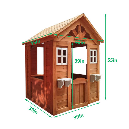 US Local Wooden Children's Playhouse