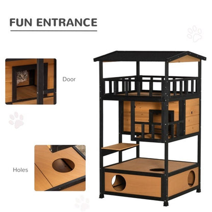 Cat House, Wooden Cat House, No Shipping On Weekends