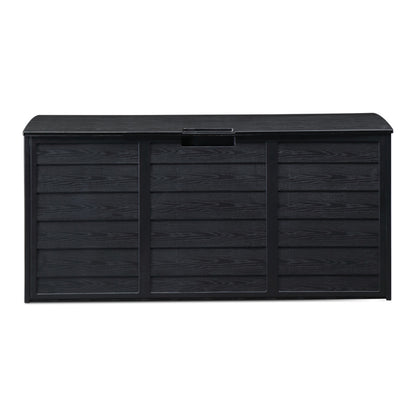 US Local Pure Black Courtyard Storage Box With Two Wheels