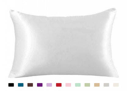 US Local Pillowcase Satin Solid Color Simulation Silk Single Pillowcase Ice Silk Pillowcase