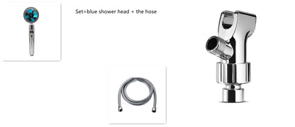US Local Shower Head Water Saving Flow 360 Degrees Rotating With Small Fan ABS Rain High Pressure Spray Nozzle Bathroom Accessories