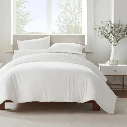 US Local Serta Simply Clean Pleated Duvet Cover Queen