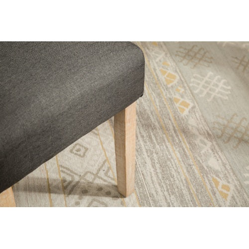 US Local Habit Solid Wood Tufted Parsons Dining Chair, Set Of 2, Charcoal