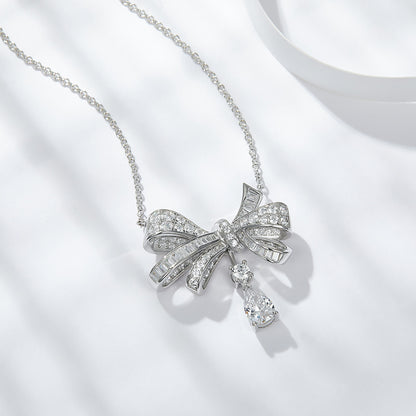 US Local Butterfly - A Fashionable And Luxurious Diamond Jewelry Pendant Set With Moissanite S925 Sterling Silver And Platinum Plating