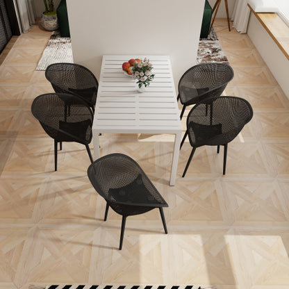 US Local 2 Pack Modern Lounge Chairs  Indoor Outdoor All-Weather PP Plastic, Lightweight For Patio, Beach, Living Room