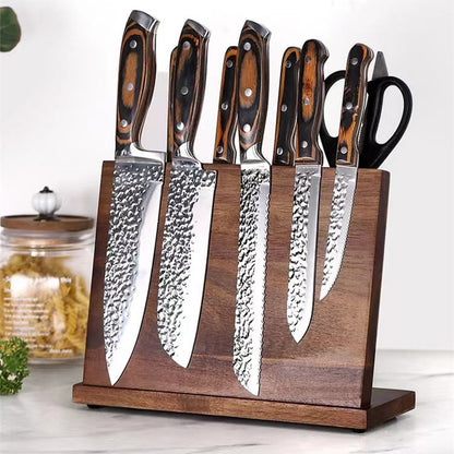 US Local Solid Wood Magnetic Knife Holder Kitchen Creative Multifunctional Storage