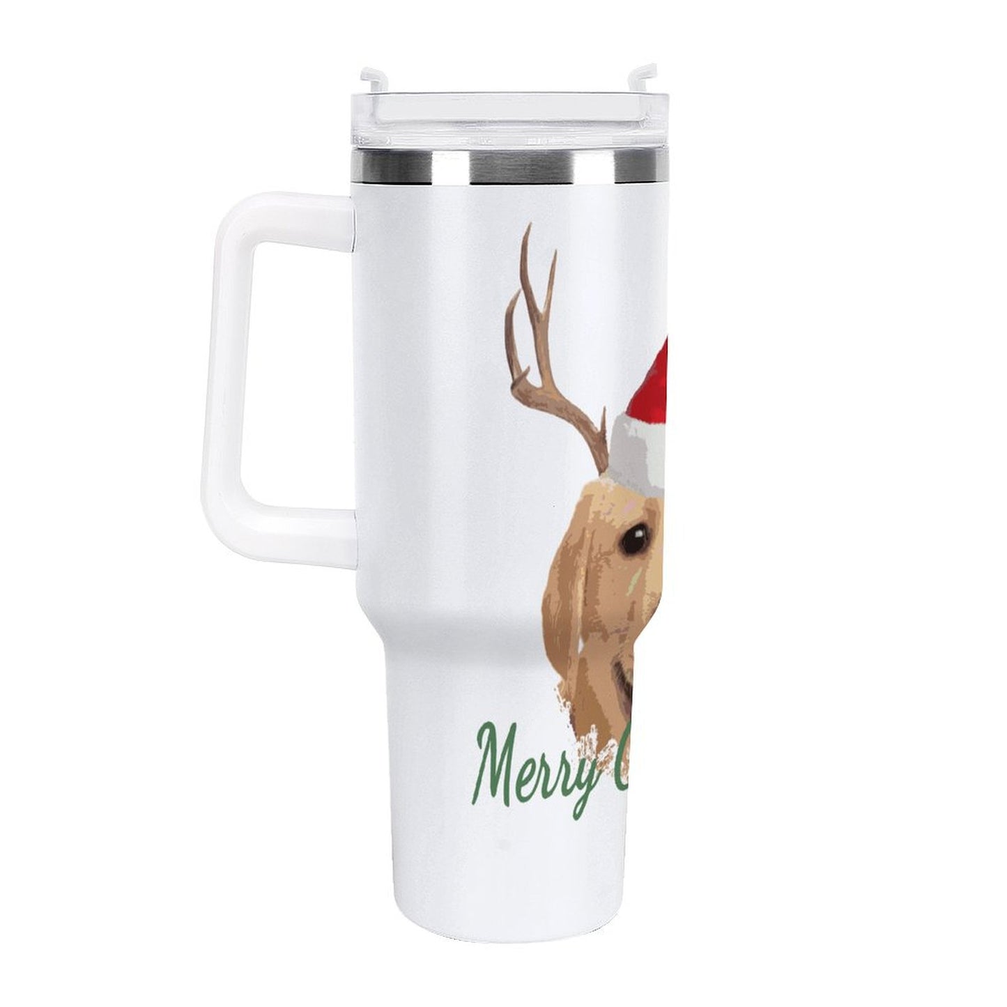 PHDT00061 POD US Local Tumbler 40 oz Large Capacity Car Cup Christmas Rabbit Snowflake