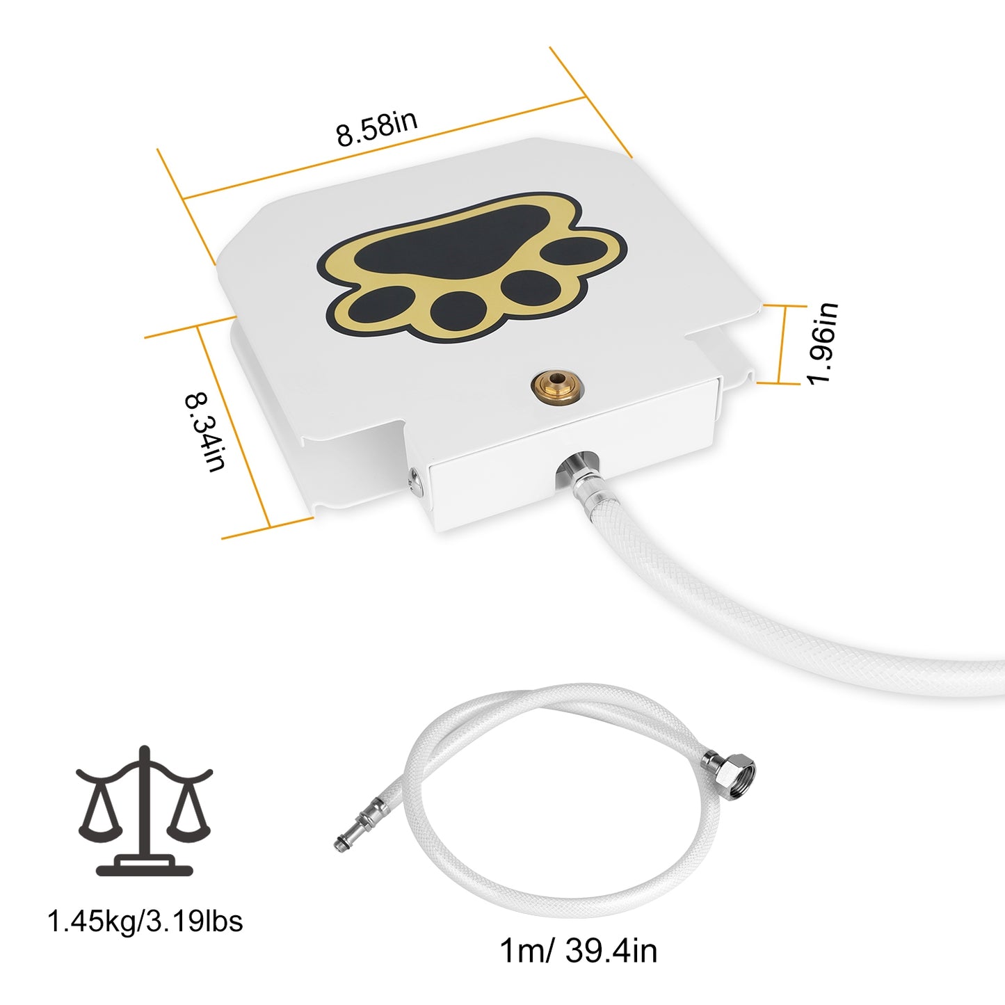 US Local 1Pc Dog Water Fountain Outdoor Dog Pet Water Dispenser Step-on Activated Sprinkler With Interactive Paw Pedal Valve For Drinking Water