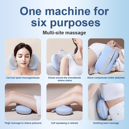 US Local Massage The Back And Neck With Heated, Kneading Deep Tissue Massage Pillows