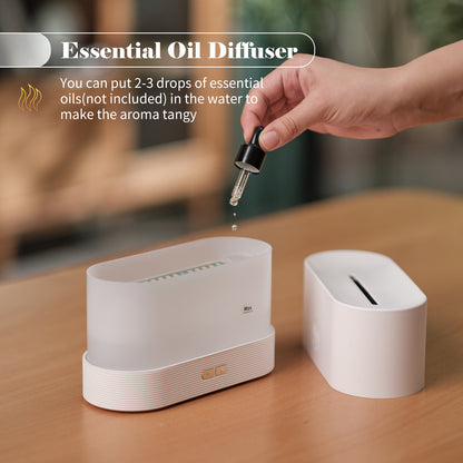 Aroma Diffuser With Flame Light Mist Air Humidifier Aromatherapy Diffuser With Waterless Auto-Off Protection For Spa Home Yoga Office