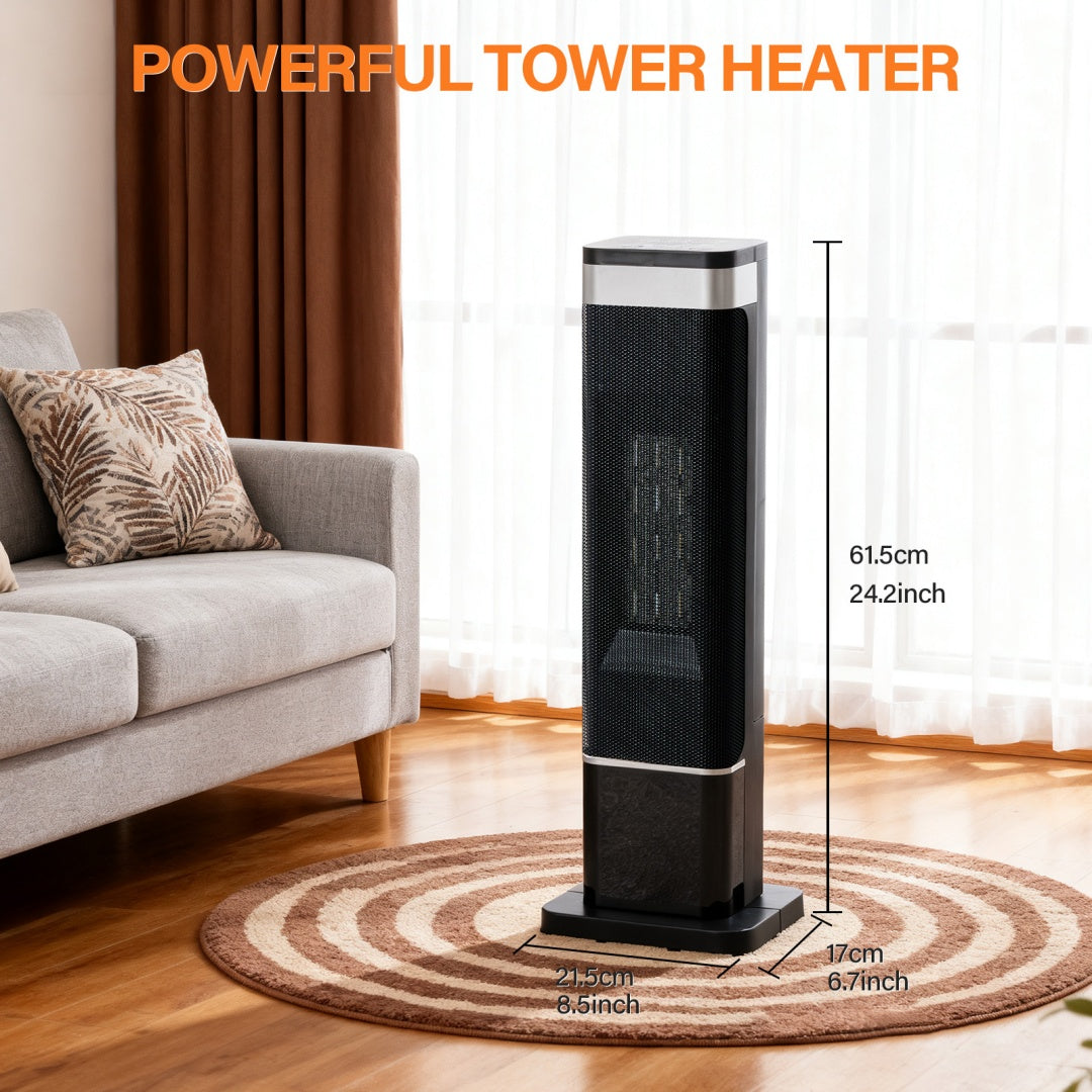 US Local 23inch Space Heaters For Indoor Use, Portable Heater With 7 Light Colors