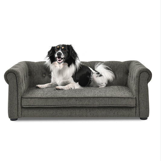 US Local Elegant Rectangular Pet Bed Suitable For Medium And Large Dogs