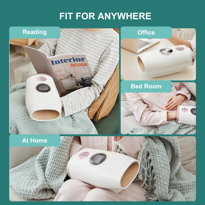 US Local 3-Speed Hand Massager With Heat, Air Compression & 30-Min Timer, Portable & Relaxing