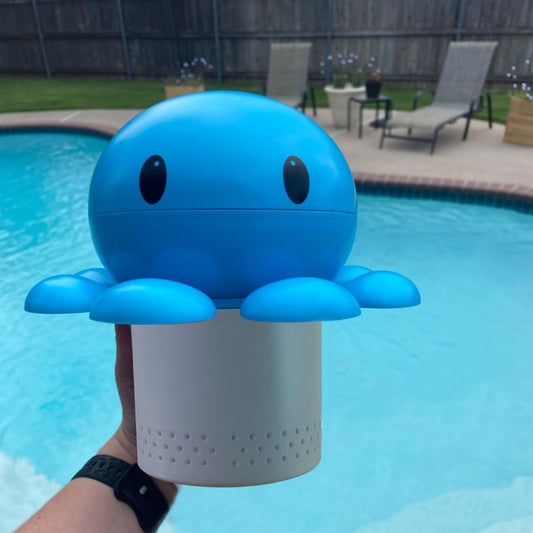 US Local Blue Octopus Retractable Pool Drop - Automatic Floating Pool Drop For Pools Pool Thrower For Indoor And Outdoor Pool Party Party Gathering Brings A Refreshing Feel To The Pool Party