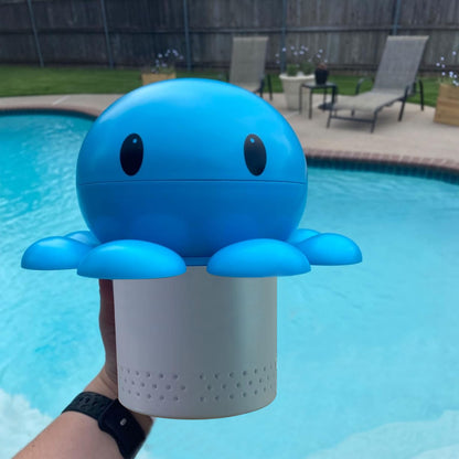 US Local Blue Octopus Retractable Pool Drop - Automatic Floating Pool Drop For Pools Pool Thrower For Indoor And Outdoor Pool Party Party Gathering Brings A Refreshing Feel To The Pool Party