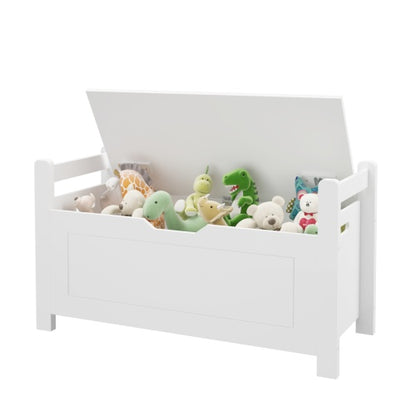 US Local White Rubber Wooden Toy Box