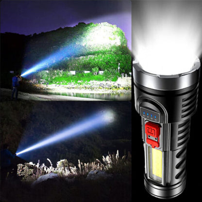 US Local LED Flashlight Torch Rechargeable Work Light Built-in Battery