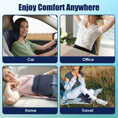 US Local 1 Set Cordless Neck Shoulder Massager With Soothing Heating 3 Intensity Levels 2 Heating Levels Electric 4D Shiatsu Deep Kneading Pillow For Back Traps Gifts For Family  Home Car