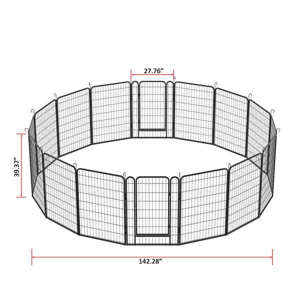 US Local 16 Pieces Of Heavy-duty Metal Pet Sports Fence