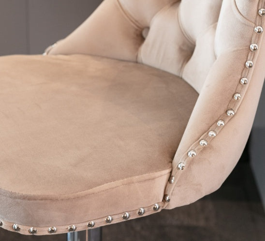 US Local 2-piece Set Of Rotating Velvet Bar Stools