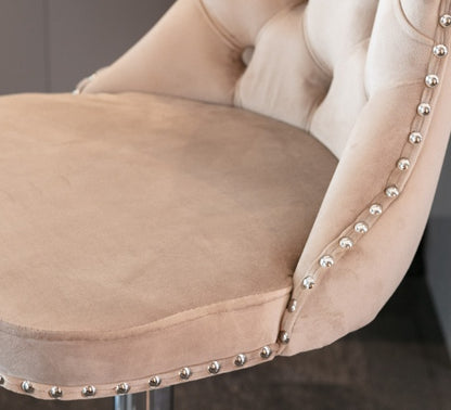 US Local 2-piece Set Of Rotating Velvet Bar Stools