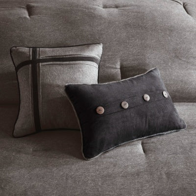 US Local 7 Piece Faux Suede Comforter Set