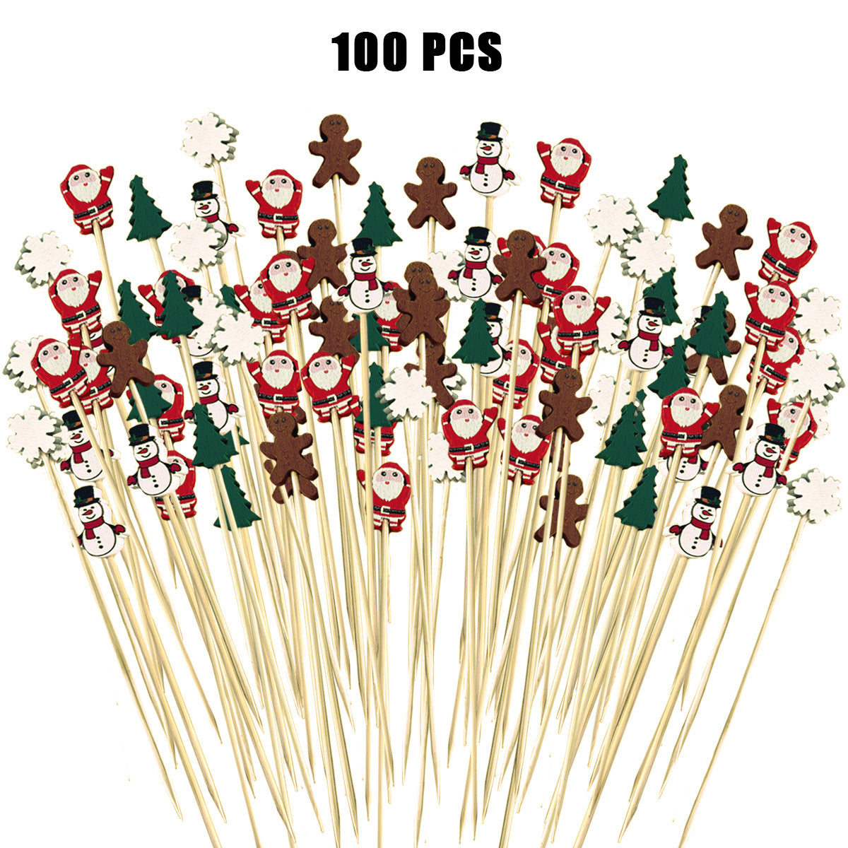 US Local One Hundred  Pieces Christmas Cocktail Picks