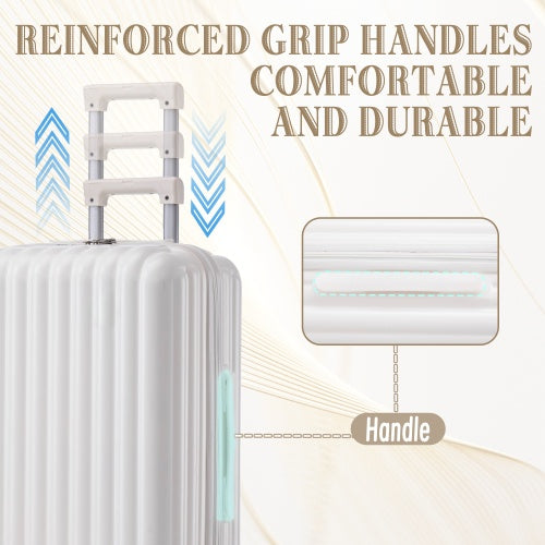 US Local ABS Spinner Wheel Luggage  Carry On Suitcase  With Cup Holder  USB Port  Phone Holder 20  24   28