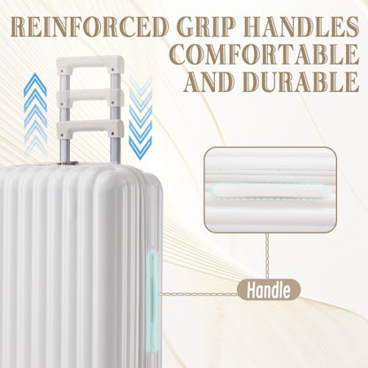 US Local ABS Spinner Wheel Luggage  Carry On Suitcase  With Cup Holder  USB Port  Phone Holder 20  24   28