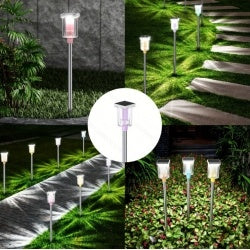 US Local 6 Pack Outdoor Solar Landscape Lights Perfectly Suited For Ambient Lighting In Outdoor Spaces, Courtyards, Corridors, Gardens, And Backyards